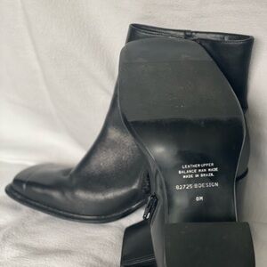 Black Leather Ankle Boots